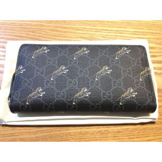 グッチ(Gucci)のGUCCI タイガー プリント GG ジップアラウンドウォレット 虎　財布(財布)