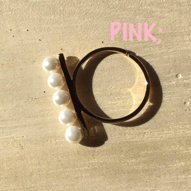 リング(指輪)真珠のリング  調整可能なゴールドカラー