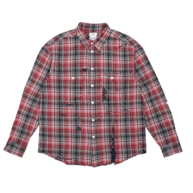 visvim 3 RED LUMBER SHIRT L/S CRASH