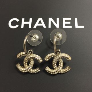 シャネル(CHANEL)のCHANEL■シャネル ラインストーン×シルバー COCOマーク ピアス(ピアス)