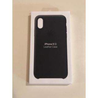 アップル(Apple)のiPhoneXS 純正レザーケース　ブラック(iPhoneケース)