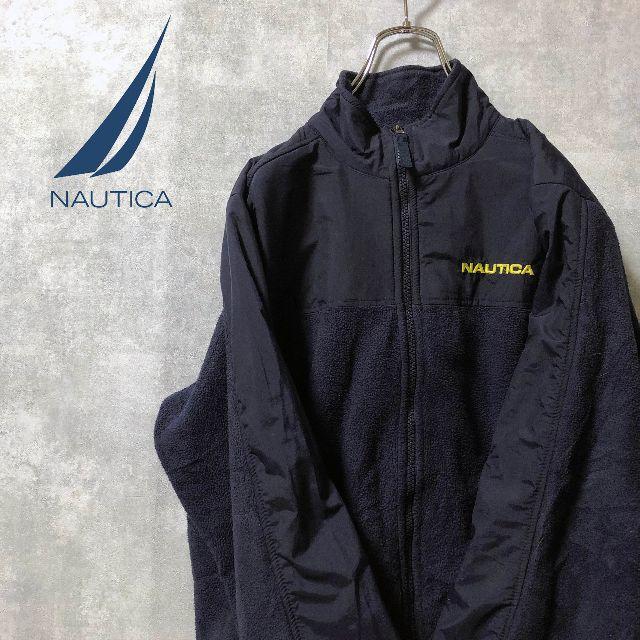 NAUTICA フリース& USA企業ロゴブルゾンジャケット