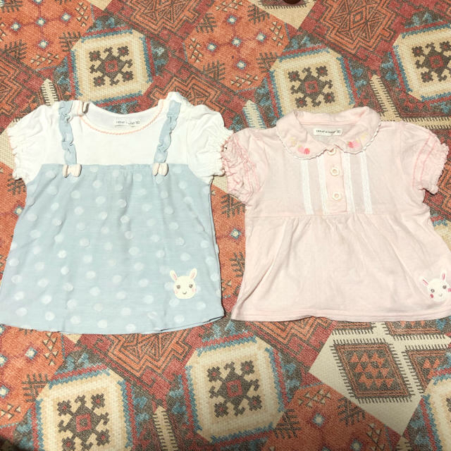 coeur a coeur(クーラクール)のクーラクール 半袖シャツ2枚組 キッズ/ベビー/マタニティのキッズ服女の子用(90cm~)(Tシャツ/カットソー)の商品写真