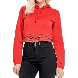 ゲス(GUESS)の【期間限定値下げ 日本未入荷デザイン】GUESS パーカー ホワイト(パーカー)