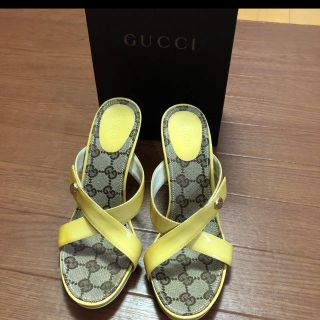 グッチ(Gucci)のグッチ　イエロー　サンダル　超美品(サンダル)