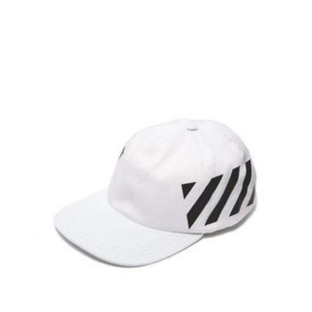 OFF-WHITE ダイアゴナルストライプロゴ ベースボールキャップ enot.in.ua