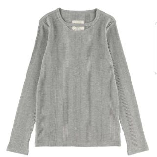 アリシアスタン(ALEXIA STAM)のALEXIASTAM  Cut Out Neck Waffle Top Gray(Tシャツ(長袖/七分))