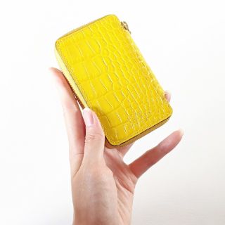 スマイソン(Smythson)のラスト１【新品】Smythson マラ クロコ型押し キーケース ユニセックス(キーケース)