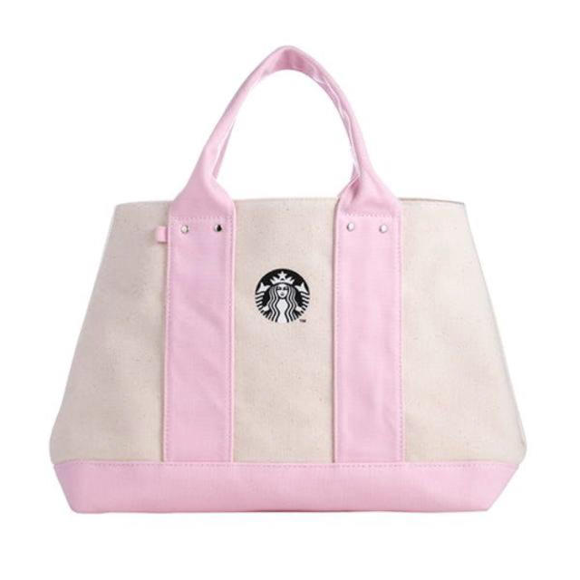 Starbucks Coffee(スターバックスコーヒー)のトートバッグ 鞄 エコバッグ ポーチ 台湾スターバックス 手提げ 桜 ピンク  レディースのバッグ(トートバッグ)の商品写真