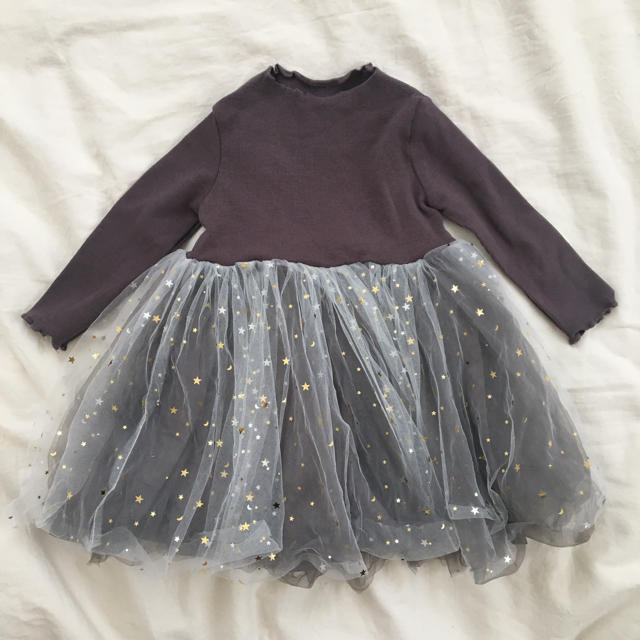 チュールワンピース キッズ/ベビー/マタニティのキッズ服女の子用(90cm~)(ワンピース)の商品写真