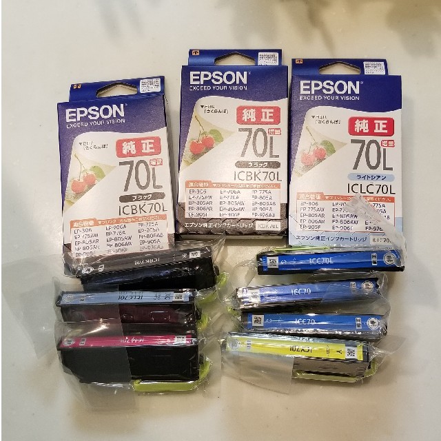 EPSON(エプソン)のエプソン純正インク10点セット スマホ/家電/カメラのPC/タブレット(PC周辺機器)の商品写真