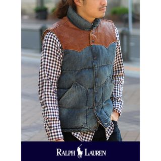 ポロラルフローレン(POLO RALPH LAUREN)のRalph Lauren デニムダウンベスト xsサイズ DOWN VEST(ダウンベスト)