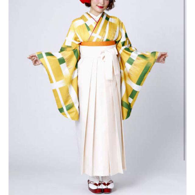 白色袴 レディースの水着/浴衣(着物)の商品写真
