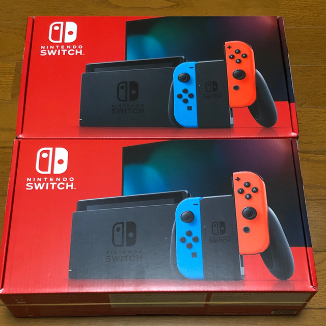 Nintendo Switch(ニンテンドースイッチ)のニンテンドー スイッチ ネオン 新品未開封 2台セット エンタメ/ホビーのゲームソフト/ゲーム機本体(家庭用ゲーム機本体)の商品写真