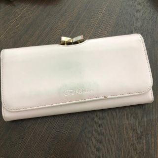 テッドベイカー(TED BAKER)のテッドベイカーTedBaker長財布ピンクがま口フレンチブルドッグ(財布)