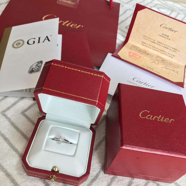 Cartier(カルティエ)の一粒ダイヤ ♡ カルティエ 婚約 指輪 レディースのアクセサリー(リング(指輪))の商品写真