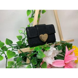 グッチ(Gucci)のGUCCI グッチ　6連キーケース　GGキャンバス　ブラック　ハートモチーフ(キーケース)