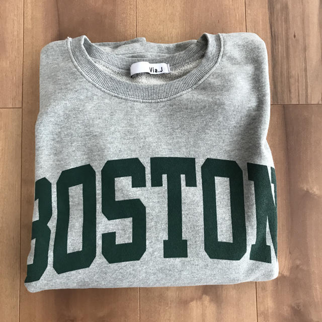 TODAYFUL(トゥデイフル)のvia j ヴィアジェイ　BOSTON 裏毛　スウェット　キャナルジーン レディースのトップス(トレーナー/スウェット)の商品写真