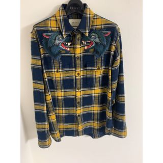 グッチ(Gucci)のGUCCI 18SS ウルフ　ネルシャツ　39(シャツ)