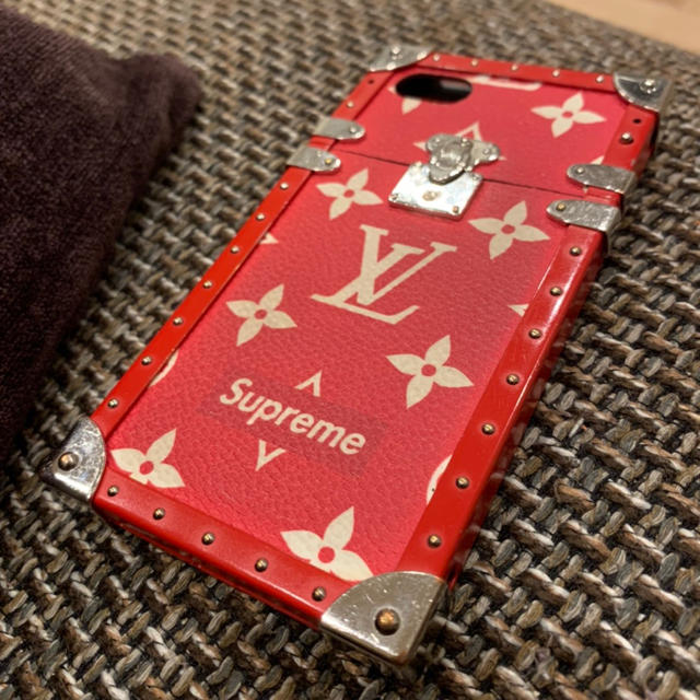 LOUIS VUITTON - 【早い者勝ち】ルイヴィトン iPhone7/8ケース Supreme コラボ 赤の通販