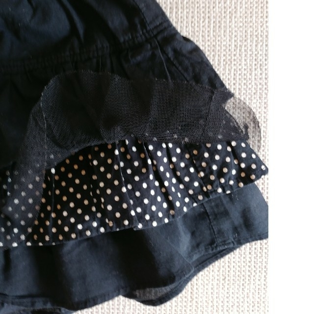 Branshes(ブランシェス)のブランシェス　３段チュールスカート　インナーパンツ付き　110 キッズ/ベビー/マタニティのキッズ服女の子用(90cm~)(スカート)の商品写真