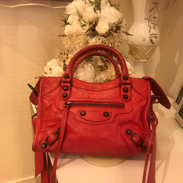 BALENCIAGA BAG - SALE🎄バレンシアガ ミニシティ レッド ショルダー