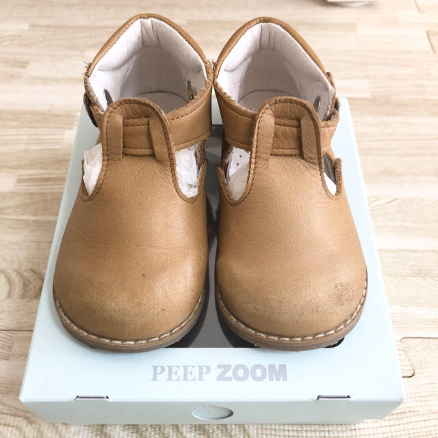 Caramel baby&child (キャラメルベビー&チャイルド)の【USED箱付き】PEEP ZOOM Tストラップシューズ　13.5 キッズ/ベビー/マタニティのベビー靴/シューズ(~14cm)(フォーマルシューズ)の商品写真