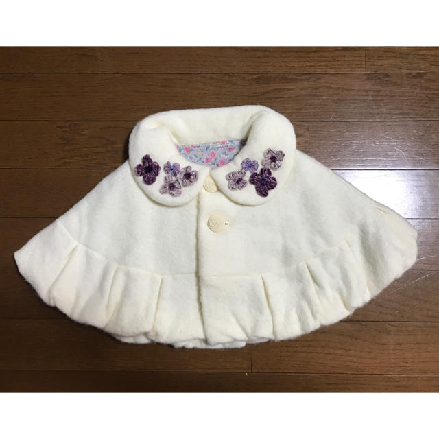 ANNA SUI mini(アナスイミニ)のremomo様専用◆アナスイミニ　ビジュー付きポンチョ キッズ/ベビー/マタニティのキッズ服女の子用(90cm~)(ジャケット/上着)の商品写真