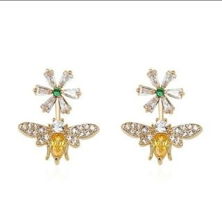 ドゥロワー(Drawer)のシルバー925  蜂🐝 × Flower ピアス(ピアス)