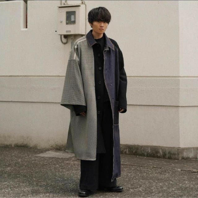 comoli  17ss タイロッケンコートBLK2美品