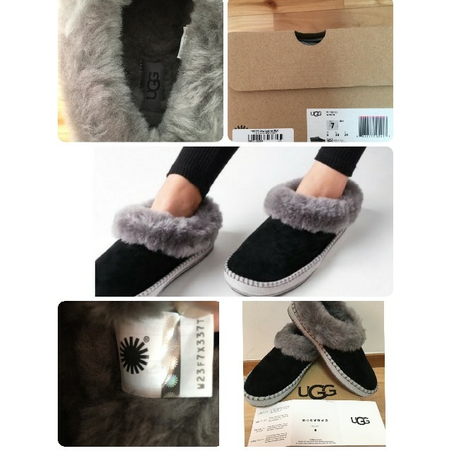 UGG(アグ)の【新品】UGG WRIN スリッポン（ブラック:23.5〜24㎝） レディースの靴/シューズ(スリッポン/モカシン)の商品写真