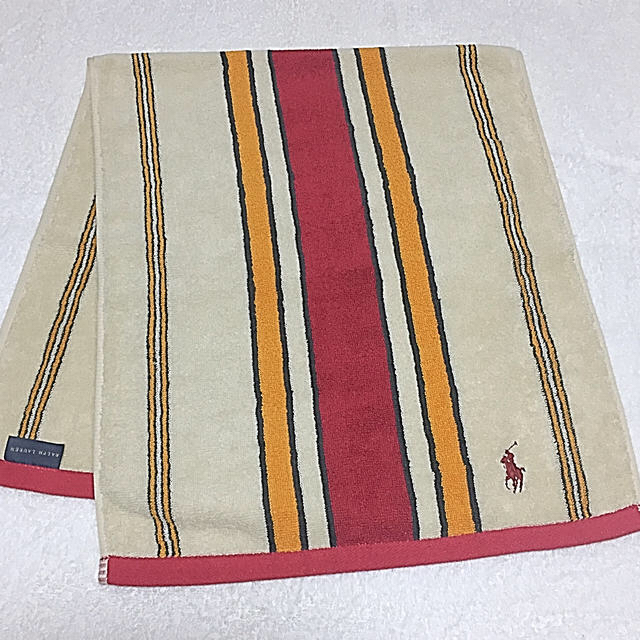 Ralph Lauren(ラルフローレン)のラルフローレン タオル 新品 ストライプ インテリア/住まい/日用品の日用品/生活雑貨/旅行(タオル/バス用品)の商品写真