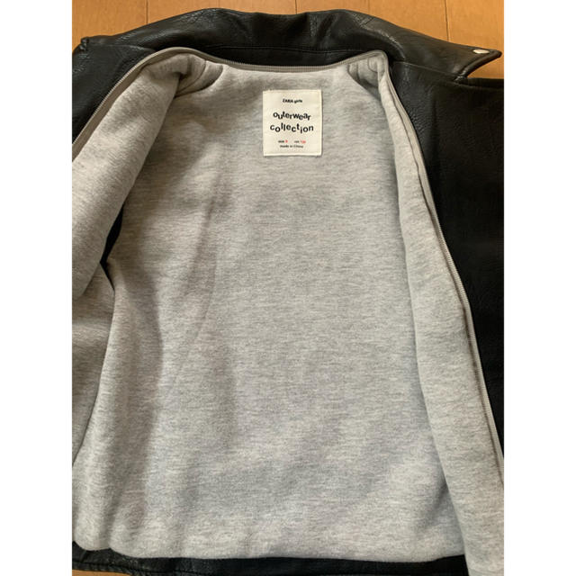 ZARA KIDS(ザラキッズ)の最終値下げザラキッズライダースジャケット130 キッズ/ベビー/マタニティのキッズ服女の子用(90cm~)(ジャケット/上着)の商品写真