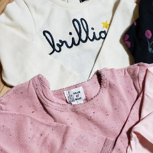 H&M(エイチアンドエム)の女の子♥️カットソー4枚セット キッズ/ベビー/マタニティのキッズ服女の子用(90cm~)(Tシャツ/カットソー)の商品写真