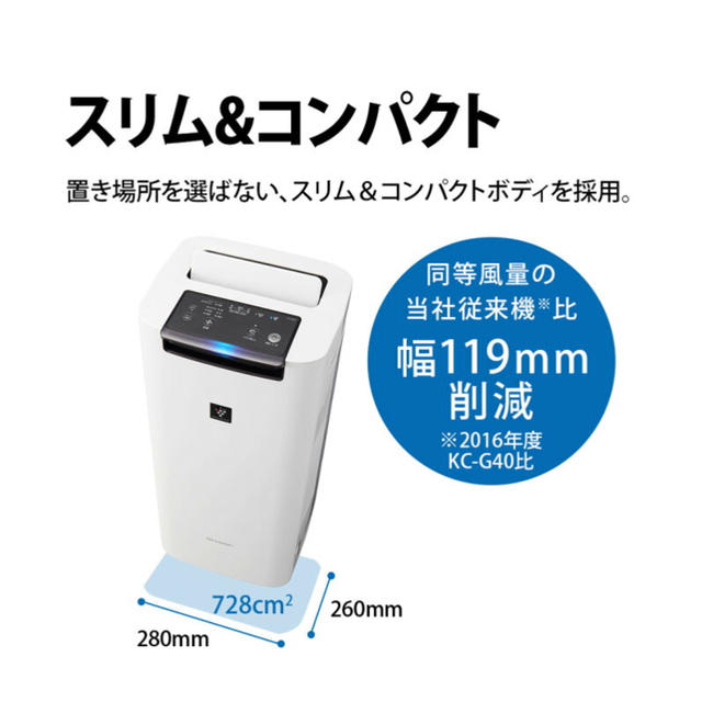 シャープ 加湿空気清浄機 KI-JS40-W 【お試し価格！】 9945円 www.gold