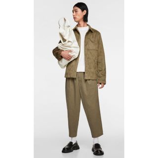 ザラ(ZARA)の【試着のみ‼️】ZARA　スエード風シャツジャケット　"XL"(レザージャケット)