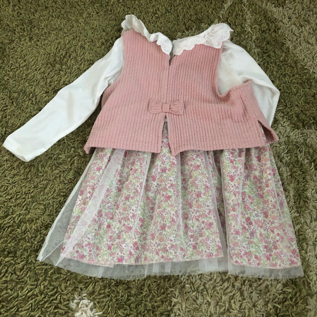 チュールワンピース　100センチ キッズ/ベビー/マタニティのキッズ服女の子用(90cm~)(ワンピース)の商品写真