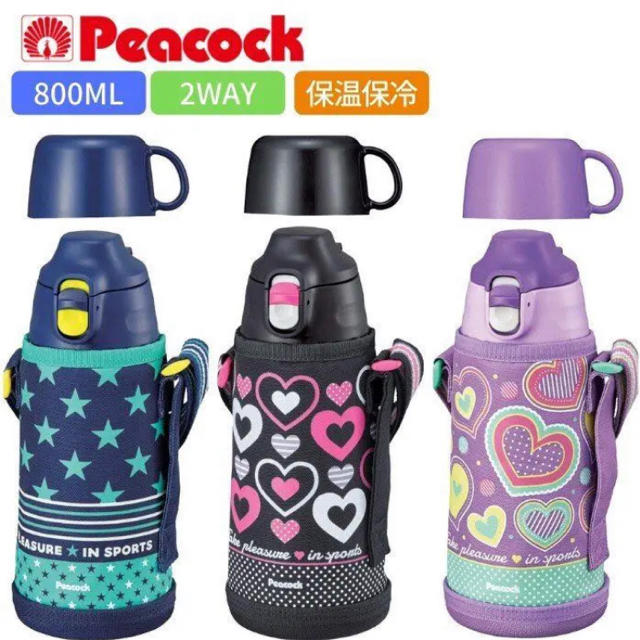 Peacock ピーコック　水筒　キッズ　女の子　パープル　新品未使用 インテリア/住まい/日用品のキッチン/食器(その他)の商品写真