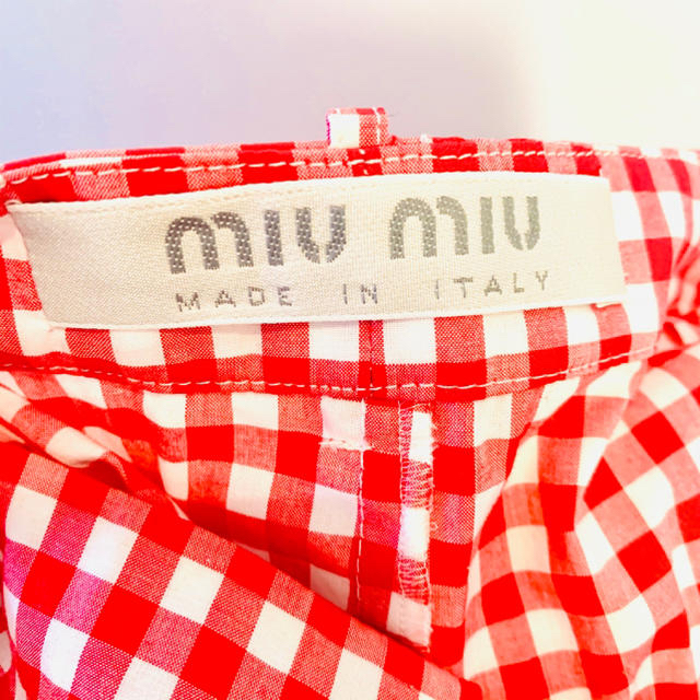 miumiu(ミュウミュウ)のmiumiu ギンガムチェックスカート レディースのスカート(ロングスカート)の商品写真