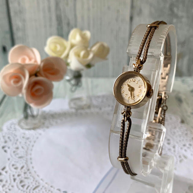 多様な agete - 【美品】agete アガット クラシック 腕時計 0.02ct K10