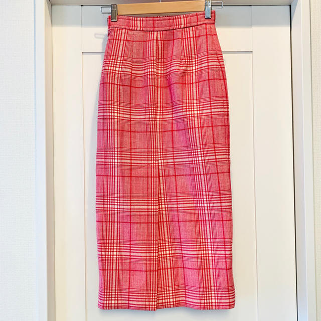 miumiu(ミュウミュウ)のmiumiu チェックスカート ピンク レディースのスカート(ロングスカート)の商品写真