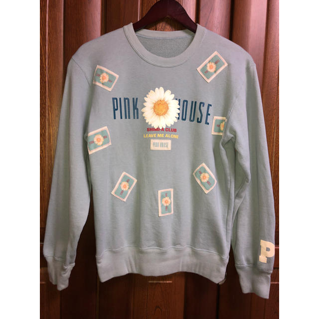 PINK HOUSE(ピンクハウス)のPINKHOUSE マーガレット柄 ワッペン トレーナー M レディースのトップス(トレーナー/スウェット)の商品写真