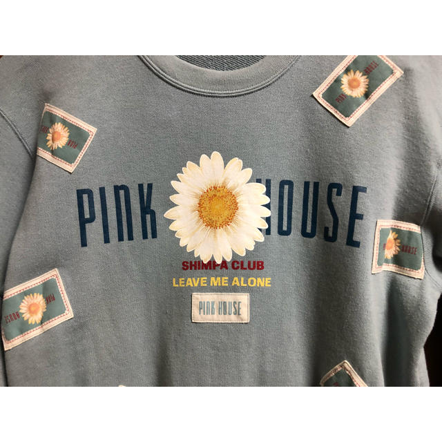 PINK HOUSE(ピンクハウス)のPINKHOUSE マーガレット柄 ワッペン トレーナー M レディースのトップス(トレーナー/スウェット)の商品写真