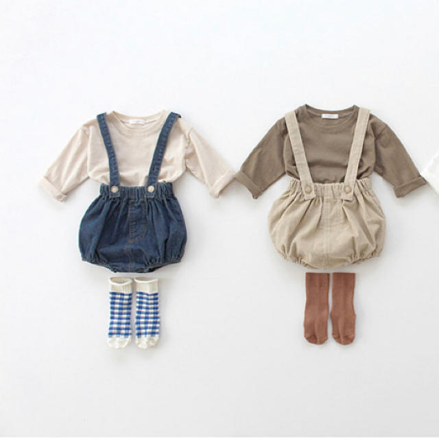 babyGAP(ベビーギャップ)のデニムブルマ ロンTセットアップ キッズ/ベビー/マタニティのベビー服(~85cm)(シャツ/カットソー)の商品写真