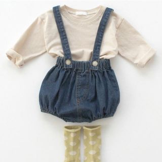 ベビーギャップ(babyGAP)のデニムブルマ ロンTセットアップ(シャツ/カットソー)