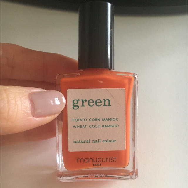 Cosme Kitchen(コスメキッチン)のお値下げ　green ネイル　オレンジ♡ コスメ/美容のネイル(マニキュア)の商品写真