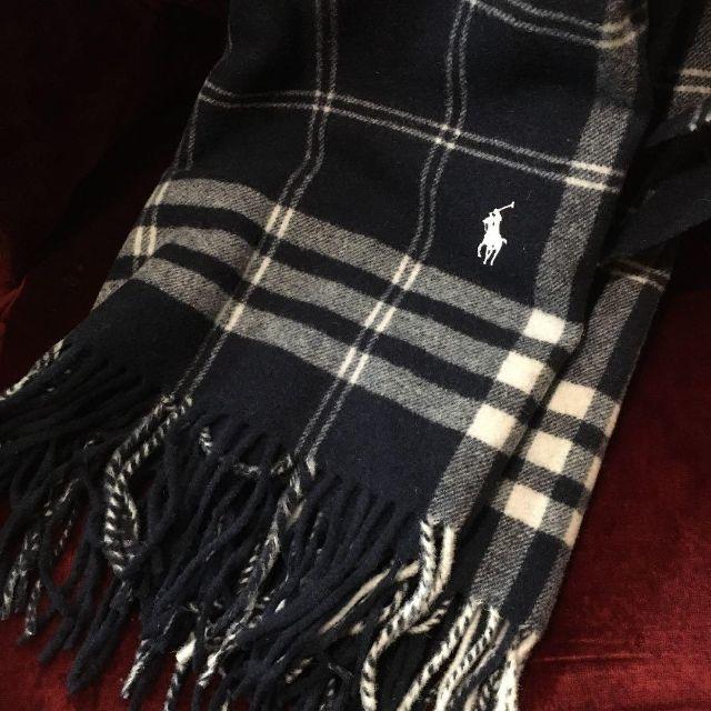 Ralph Lauren(ラルフローレン)の送料込み ラルフローレン チェック マフラー メンズのファッション小物(ストール)の商品写真