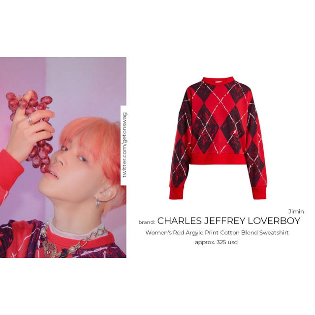 charles jeffrey LOVERBOY コットン　スウェット メンズのトップス(スウェット)の商品写真