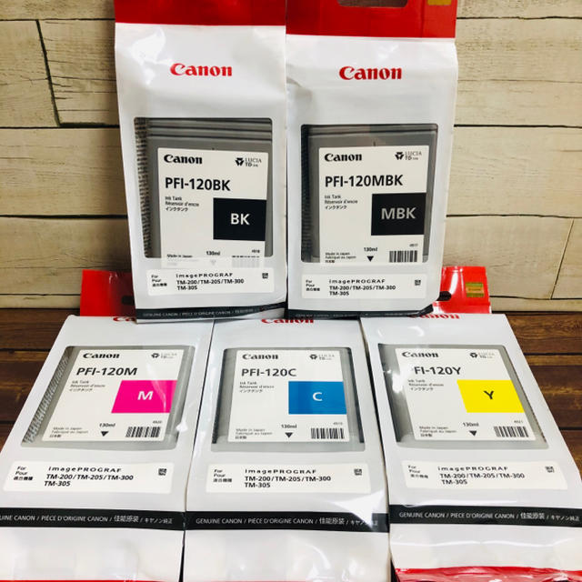 Canon - Canon キャノン純正 PFI-120 プロッターインクカートリッジ 5個の通販 by nico's shop♡ ｜キヤノン