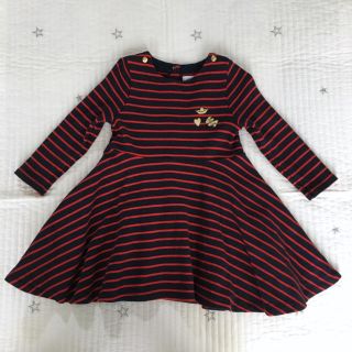 プチバトー(PETIT BATEAU)のプチバトー  マリニエール  サーキュラー  ワンピース  36m(ワンピース)